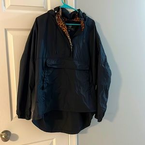 Lauren James black/leopard windbreaker